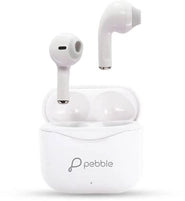 Pebble PTWE06 WHITE WIRELESS EARPHONES Bluetooth Headset (White, In the Ear)