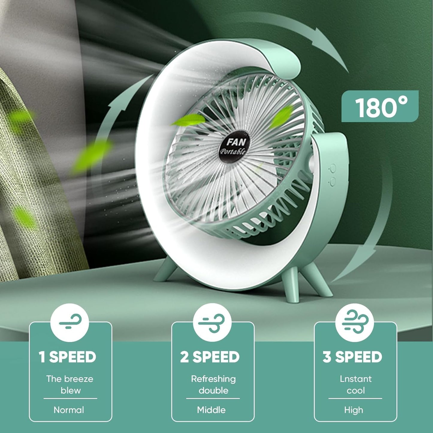 Colorful Mini Desktop Fan