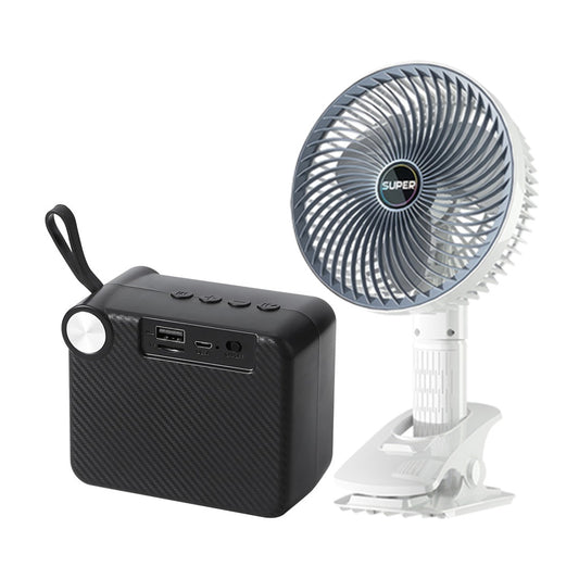Desktop Fan And Bluetooth Speaker