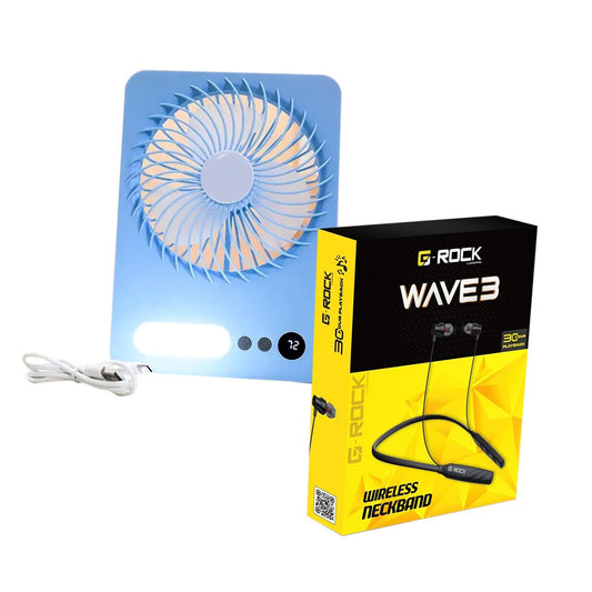 Wireless Neckband and Folding Storage Fan