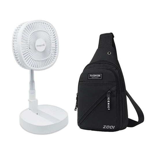 Premium Foldable Fan and One Side Zooi Bag