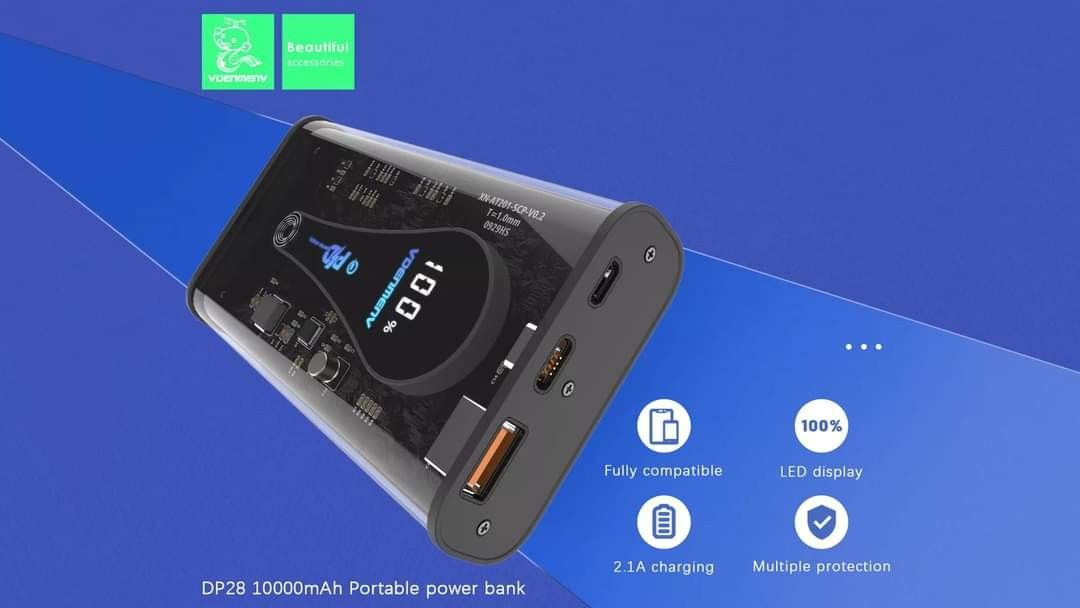 vdenmenv 10000mah power bank