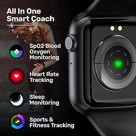 I7 Pro Max All In One Series 7 Smart Watch With Fitness Tracker Heart Monitor Men Women Smartwatch ( Black )