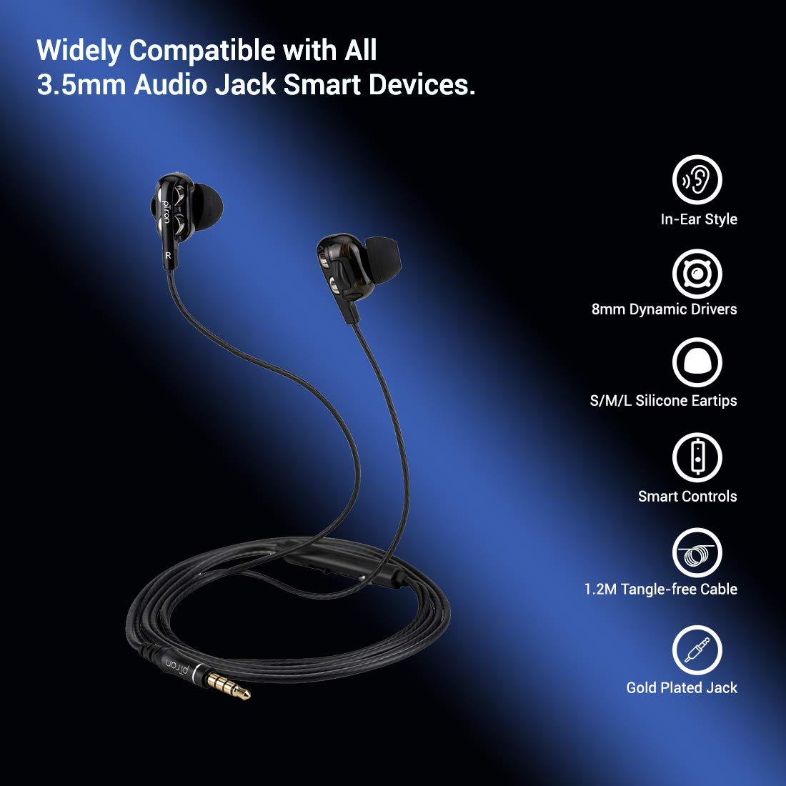 Wellmist Music Sound Wired Earphone , High Sensitivity Earphone, WM44