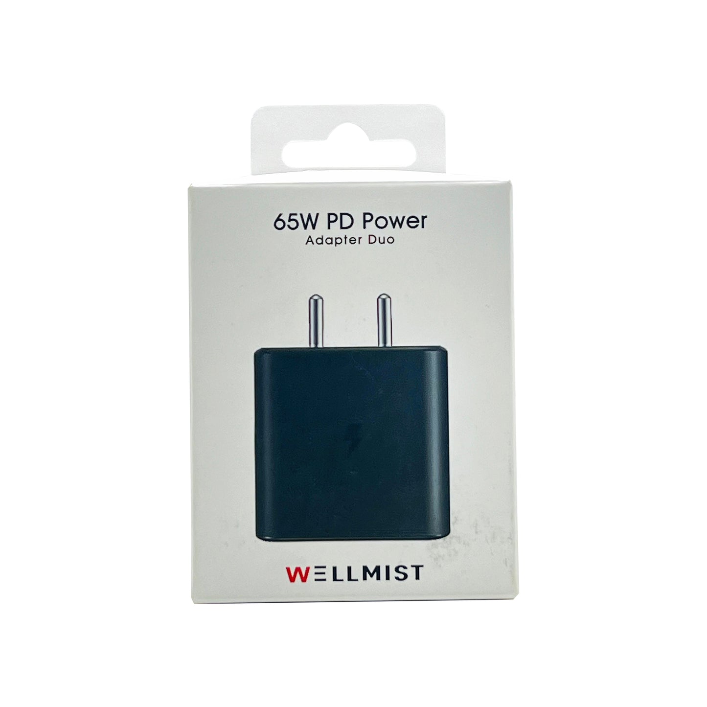 Wellmist 65W PD Adapter Duo,Super Fast Charger True 65W Max Charging Adapter.