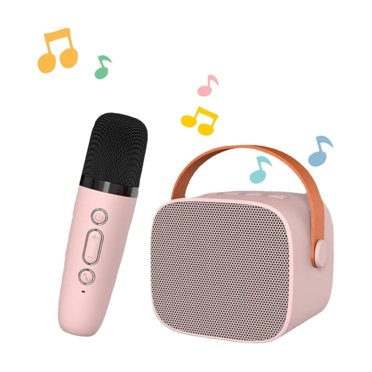 FRONTECH Mini Karaoke Portable Multimedia Bluetooth 5.3 Speaker with 1 Wireless Microphones Speaker