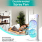 Double-Ended Spray Fan Personal Air Cooler - Air Cooling Fan for Your Desk, Nightstand,