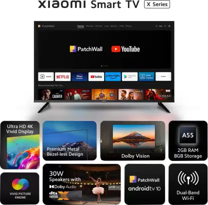 Mi X Series 125 cm (50 inch) Ultra HD (4K) LED Smart Android TV with Dolby Vision & 30W Dolby Audio (2022 Model)