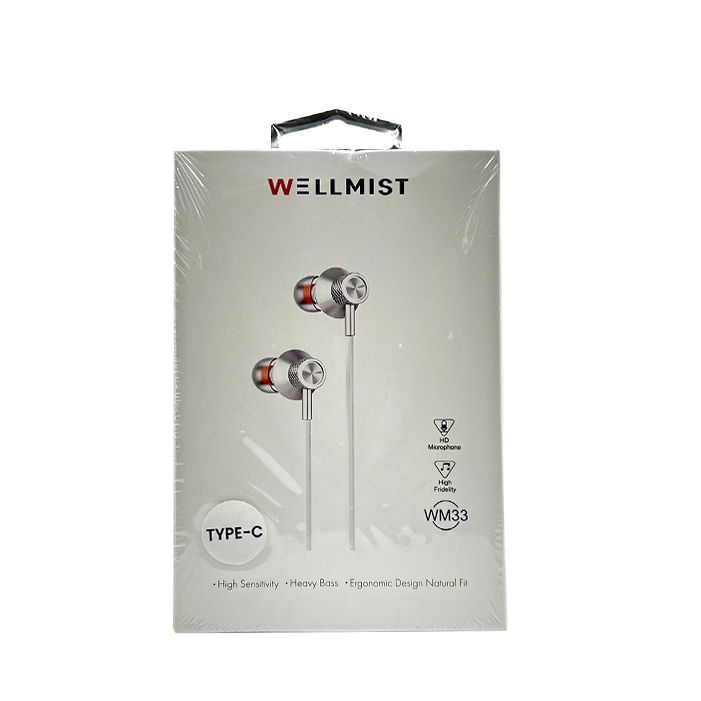 Wellmist earphone type-c,Heavy Drivers, Inline Controls for Type C Smartphones, Iphone